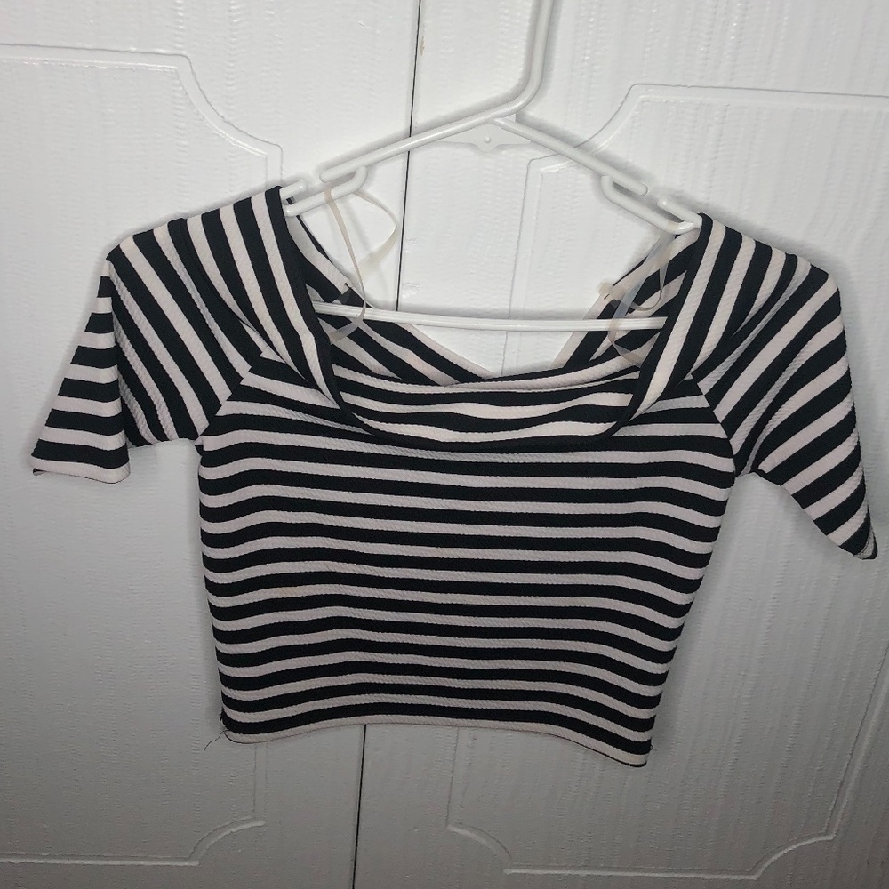 2 piece striped skirt set